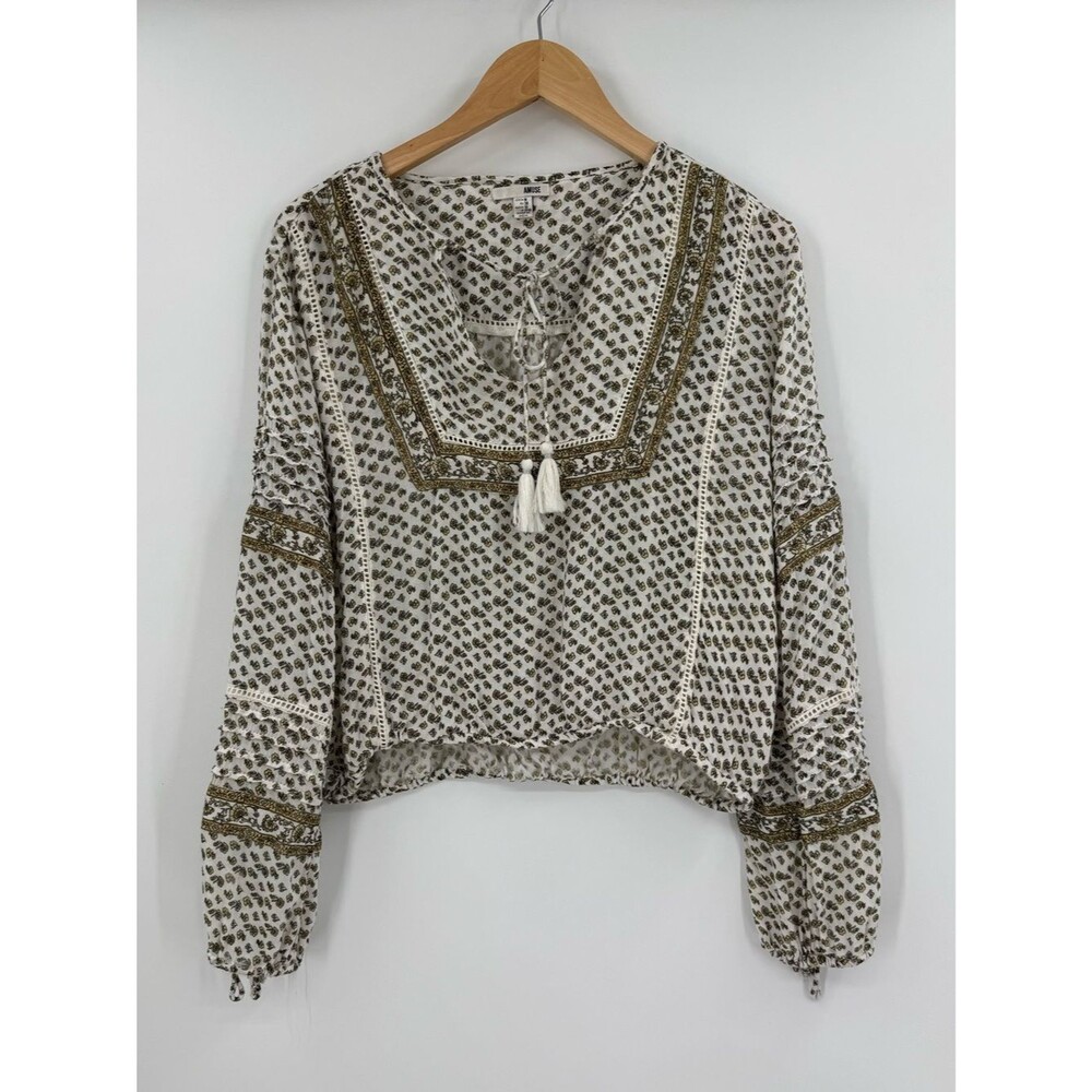 Revolve Amuse Society Lakefront Woven Top | Casa Blanca | Medium